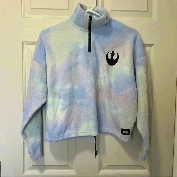 Disney Sweaters - Star Wars Rebel Alliance Crop Top Tie Dye Women's Cropped Sweater Sz S